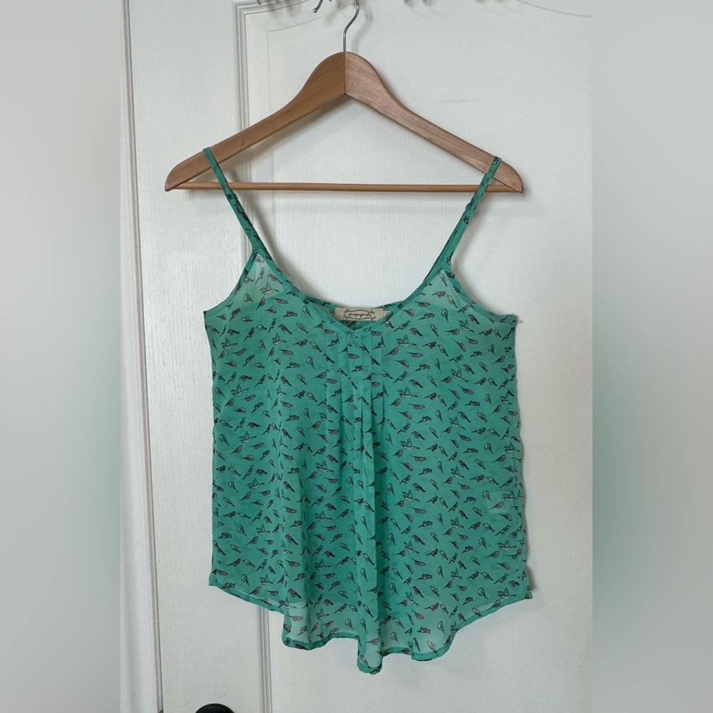 Bird Cami Propaganda by Plenty Size XS Spaghetti Strap Top